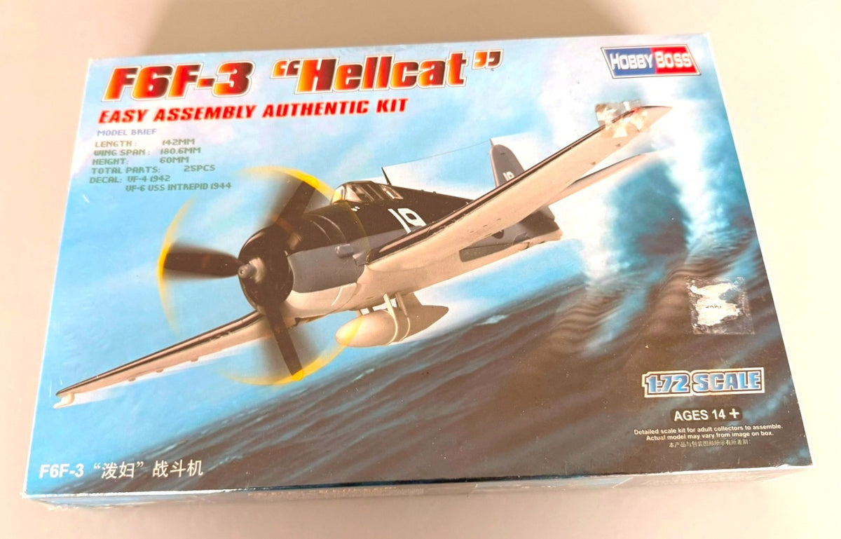 Hobby Boss 80256 F6F-3 Hellcat 1/72 Scale US Navy WWII Fighter Model Kit