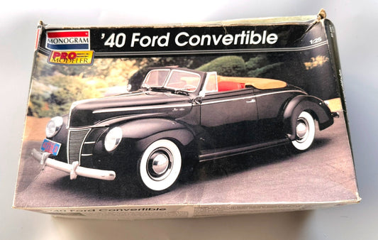 Monogram Pro Modeler '40 Ford Convertible 1/25 Scale Model Kit 85-5961