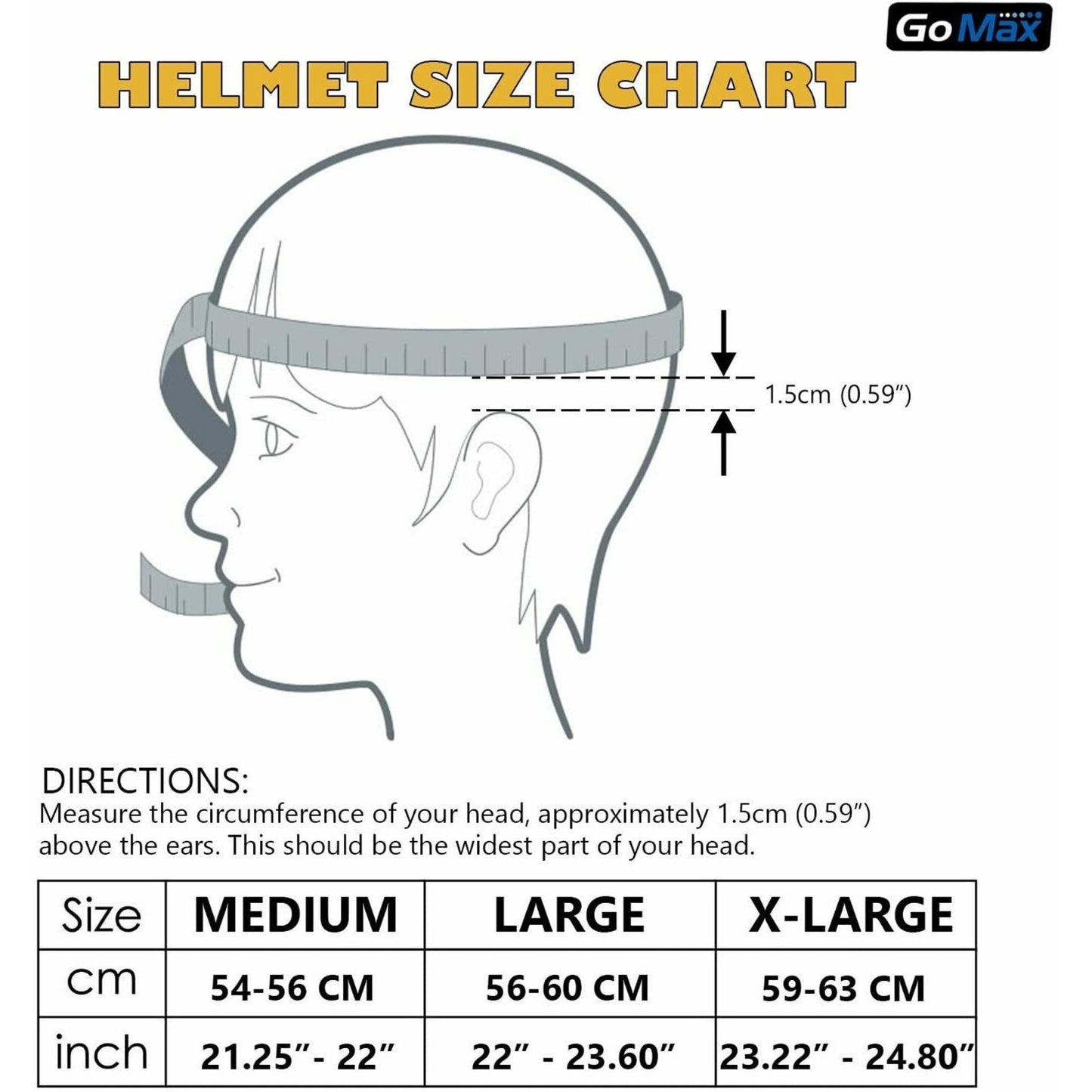 GoMax Bicycle Helmet for MTB & Road Cycling - Adult Size L