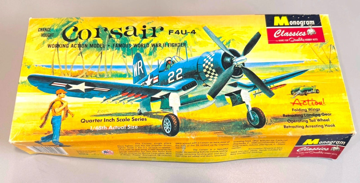 Monogram Classics F4U-4 Corsair WWII Fighter 1/48 Scale Model Kit #85-0082