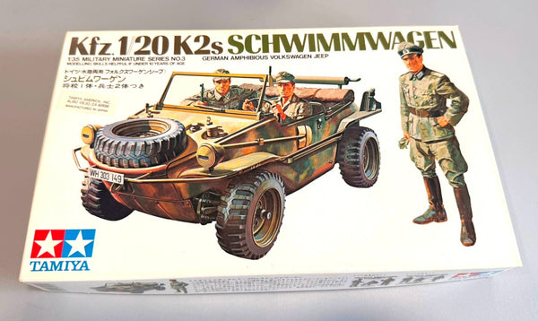 Tamiya Kfz. 1/20 K2s Schwimmwagen German Amphibious Vehicle 1/35 scale 35003