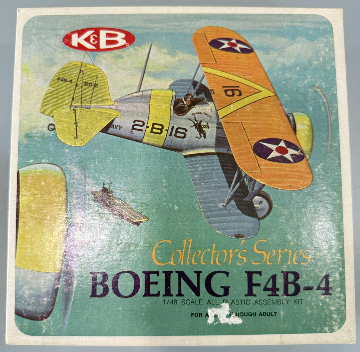 K&B 1122-170 Boeing F4B-4 1:48 Scale U.S. Navy Biplane Model Kit Vintage
