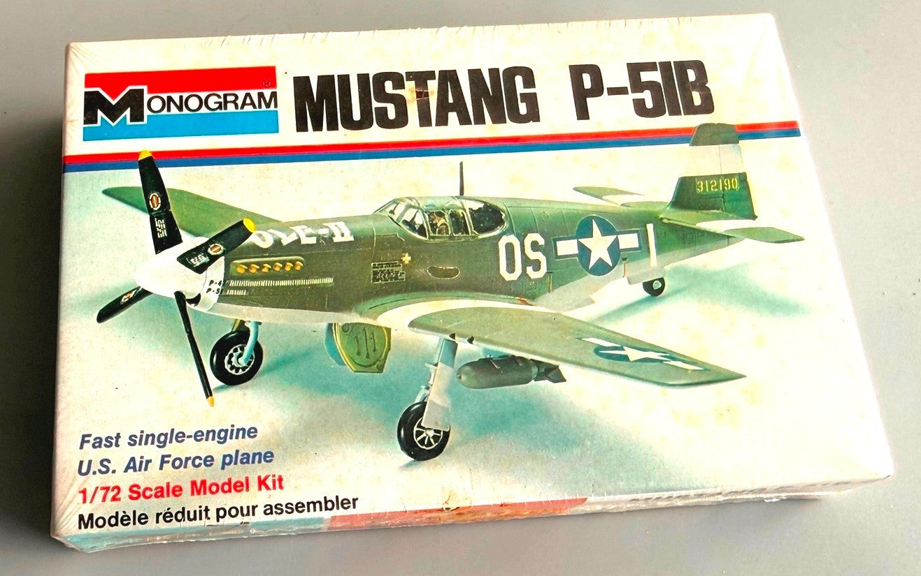 Monogram Mustang P-51B 1/72 Scale Aircraft Model Kit Sealed No 6788 Vintage