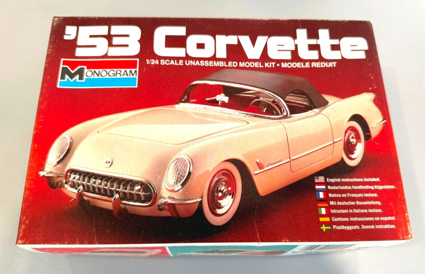 Monogram 2291 1953 Corvette Convertible 1/24 scale Plastic Model Kit