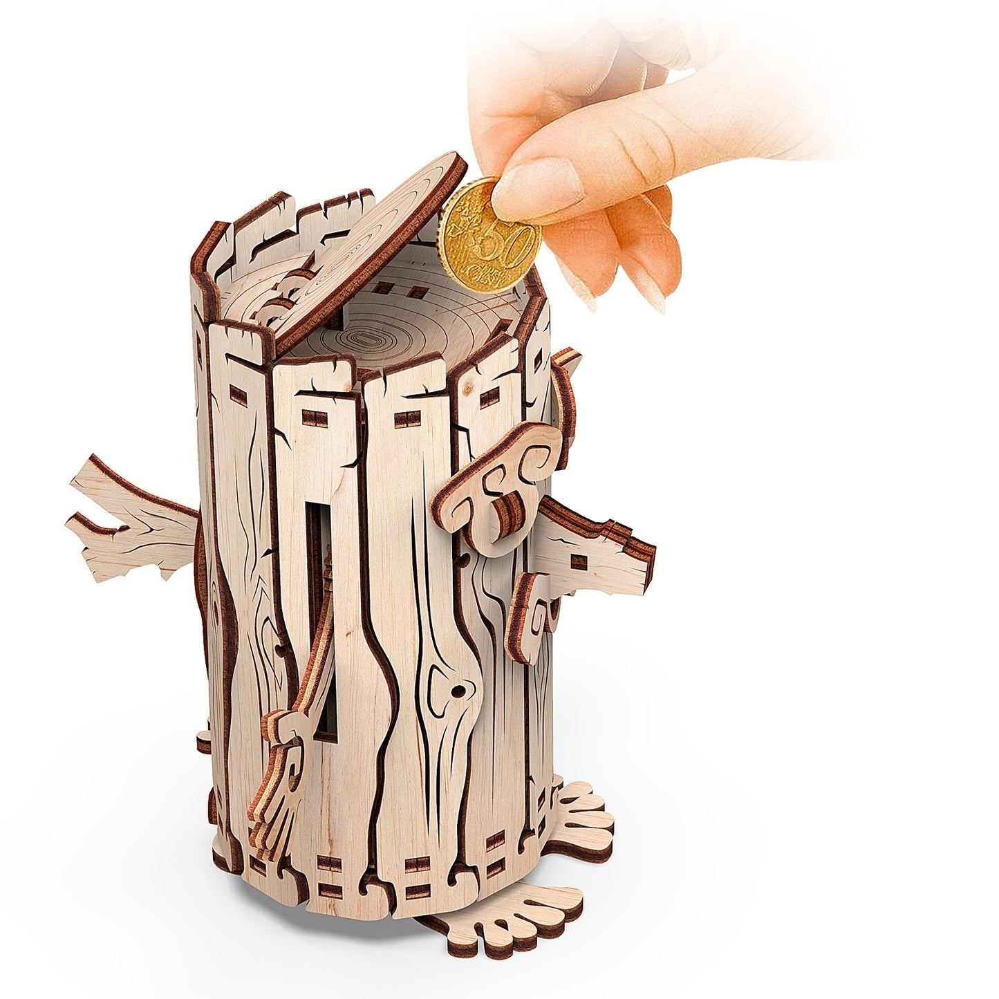 Mr.Playwood Forest Spirit "Moneybox" Mechanical Wooden Model