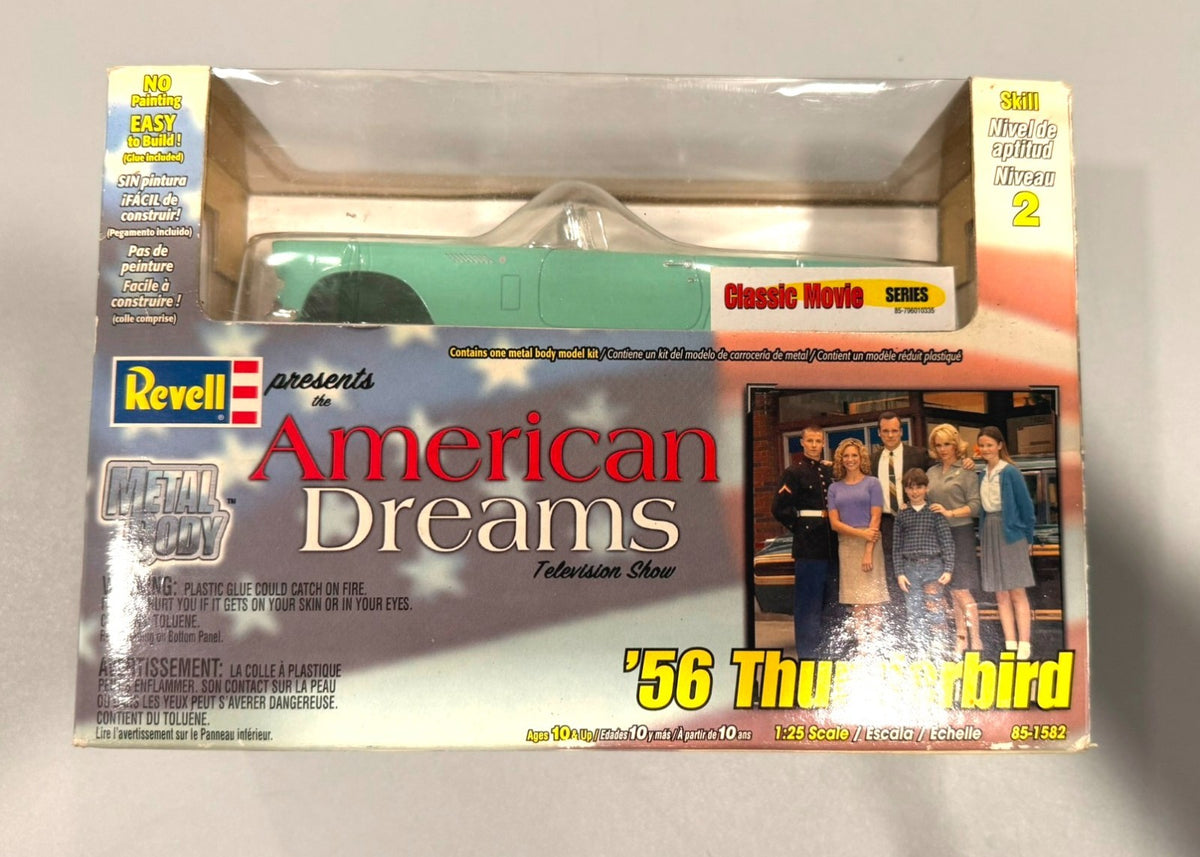 Revell American Dreams 1956 Ford Thunderbird Metal Body 1/25 Scale 85-1582