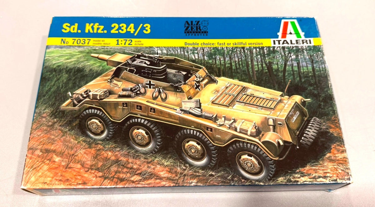 Italeri Sd.Kfz. 234/3 German Armored Car 1:72 Scale Model Kit #7037
