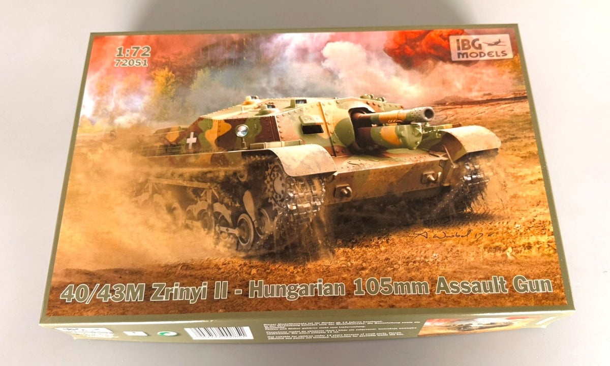 IBG Models 72051 40/43M Zrinyi II Hungarian 105mm Assault Gun WWII 1/72 Scale