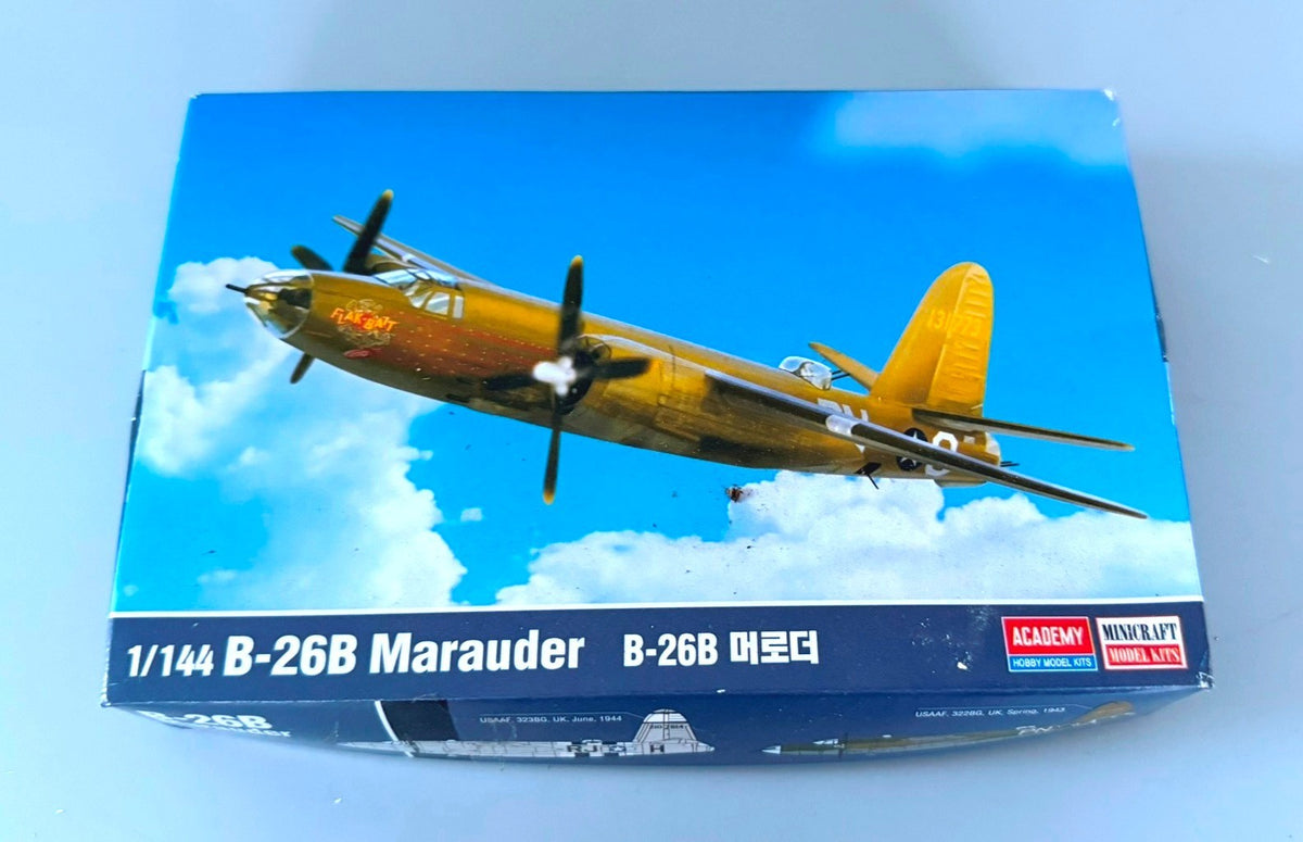 Academy B-26B Marauder U.S. Bomber Aircraft 1/144 Model Kit #12656