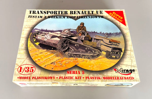 MIRAGE HOBBY. TRANSPORTER RENAULT UE. 1/35 SCALE. MODEL KIT 35514.