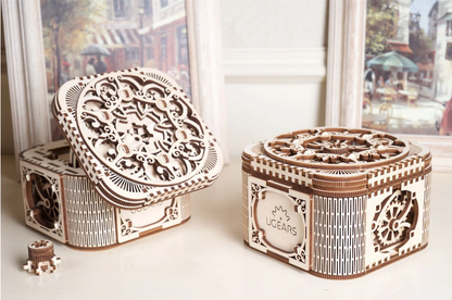 UGears Treasure Box Wooden 3D Puzzle, Model 70031