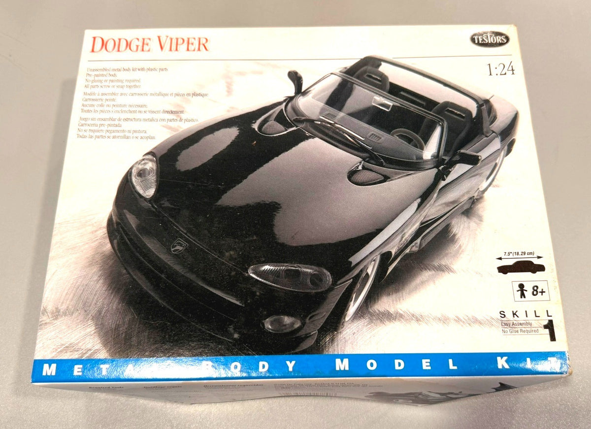 Testors 178 Dodge Viper 1/24 Scale Metal Body Model Kit