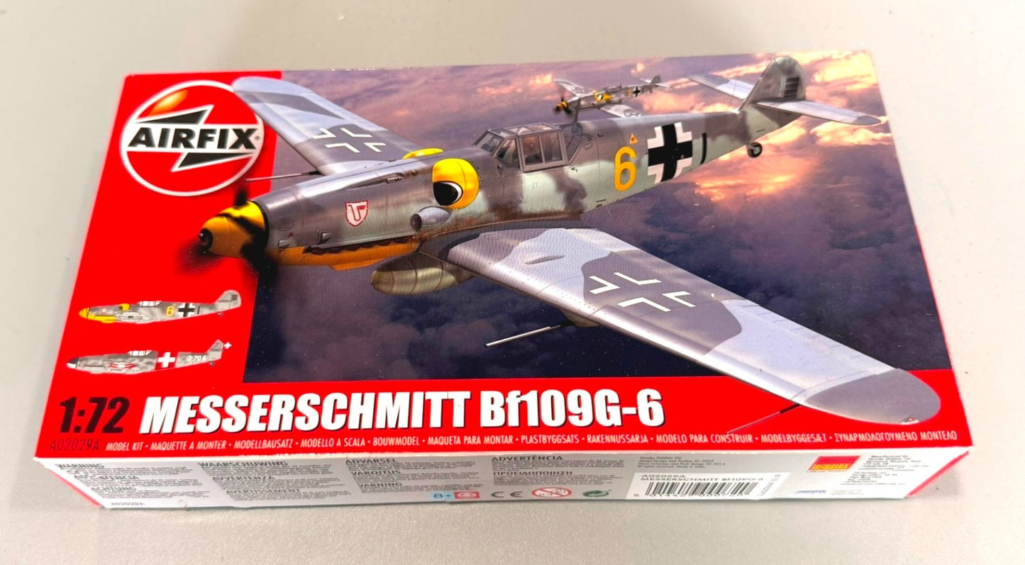 AIRFIX. MESSERSCHMITT Bf109G-6. 1/72 SCALE. MODEL KIT. A02029A.