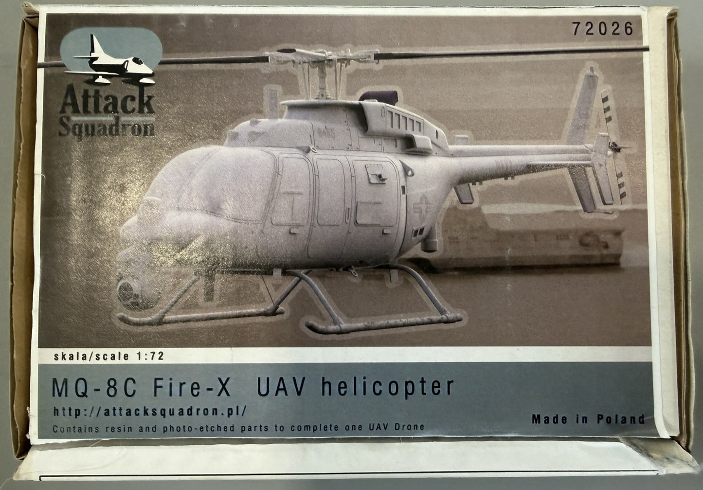 Arma Hobby Attack Squadron 72026 MQ-8C Fire-X UAV Helicopter 1:72 Resin Kit