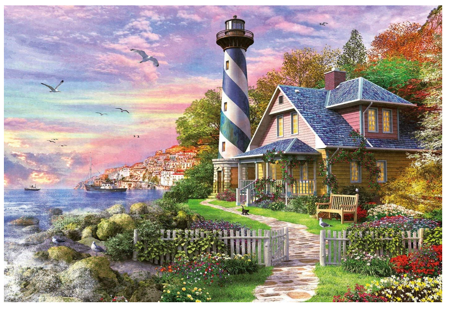 Educa Lighthouse in Rock Bay 1000 Piece Puzzle - 17740