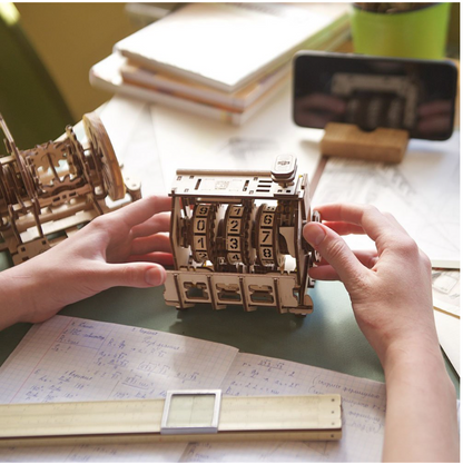 UGears STEM Lab Counter Wooden 3D Puzzle, Model 70130