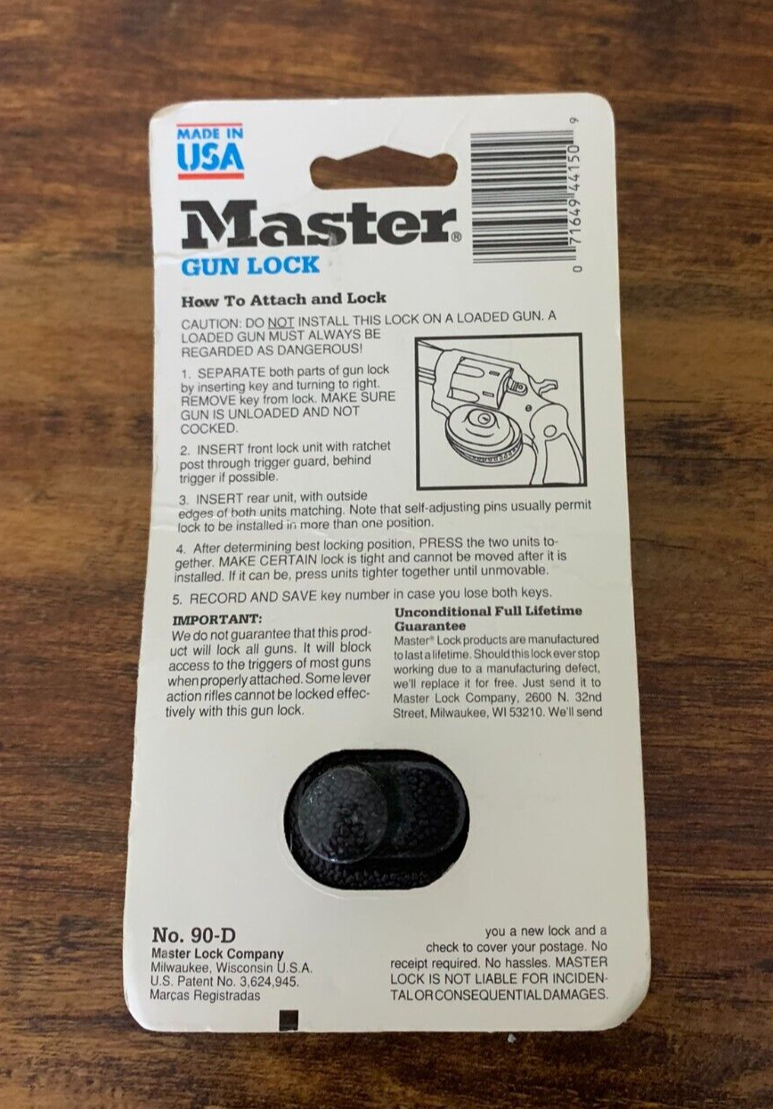 Master Gun Lock. No. 90-D.