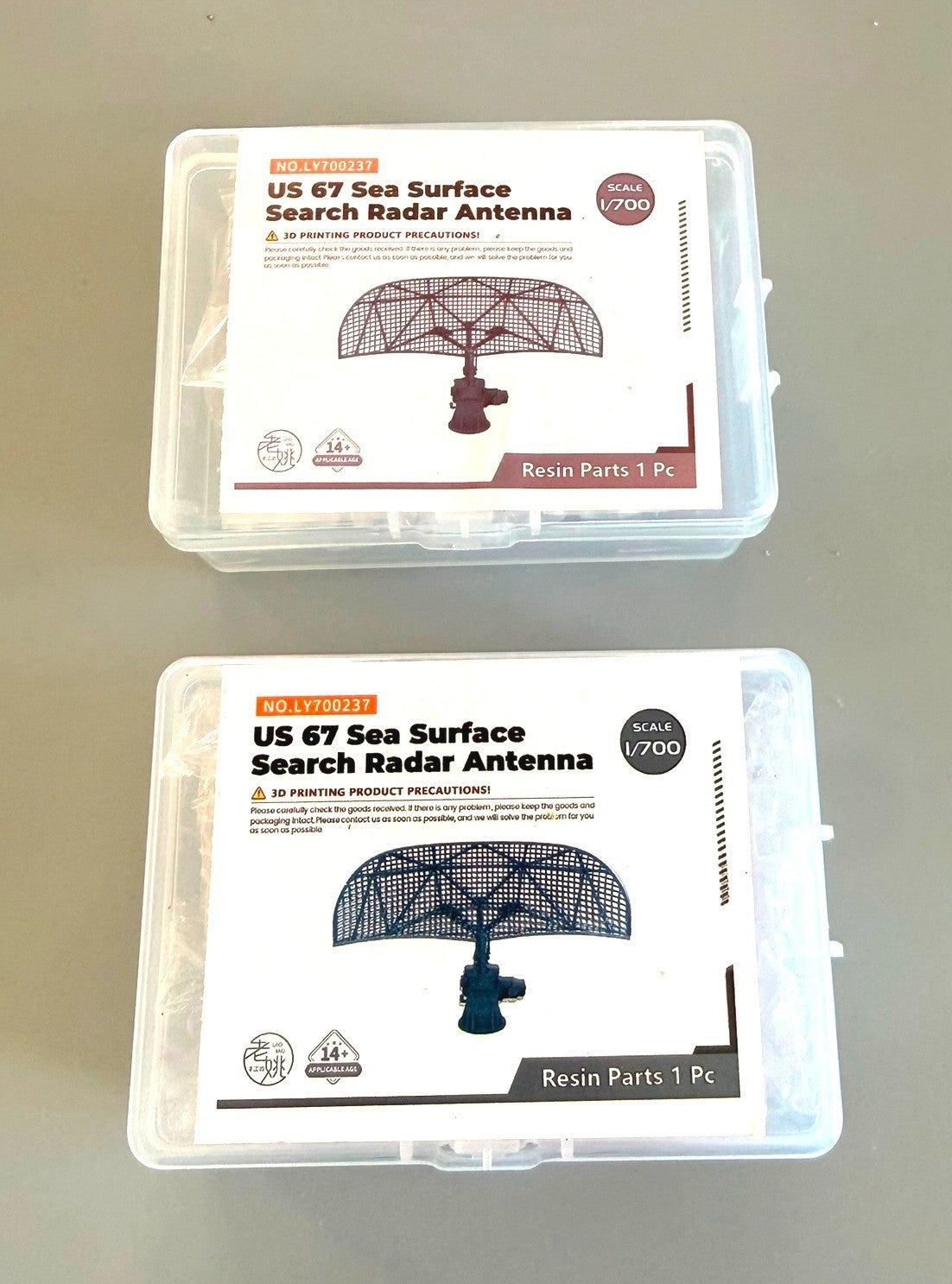 US 67 Sea Surface Search Radar Antenna 1/700 3D Printed Resin LY700237 Lot of 2