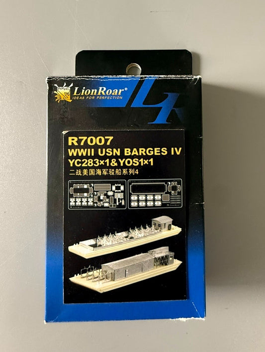 LionRoar 1/700 WWII USN Barges IV YC283 & YOS1 Resin Photo Etch Set R7007.