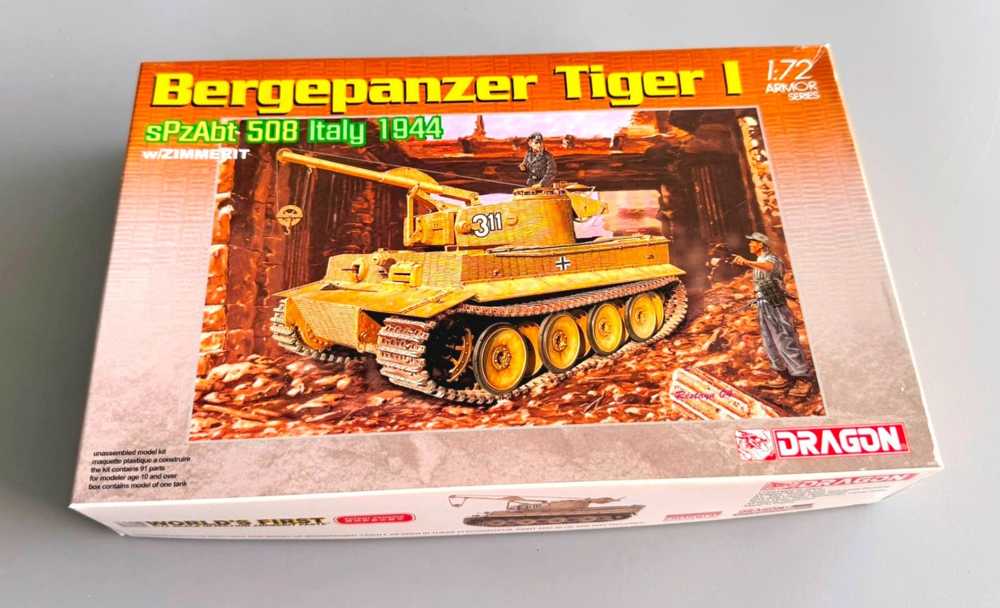 Dragon 7210 Bergepanzer Tiger I sPzAbt 508 Italy 1944 1/72 Armor Series Kit