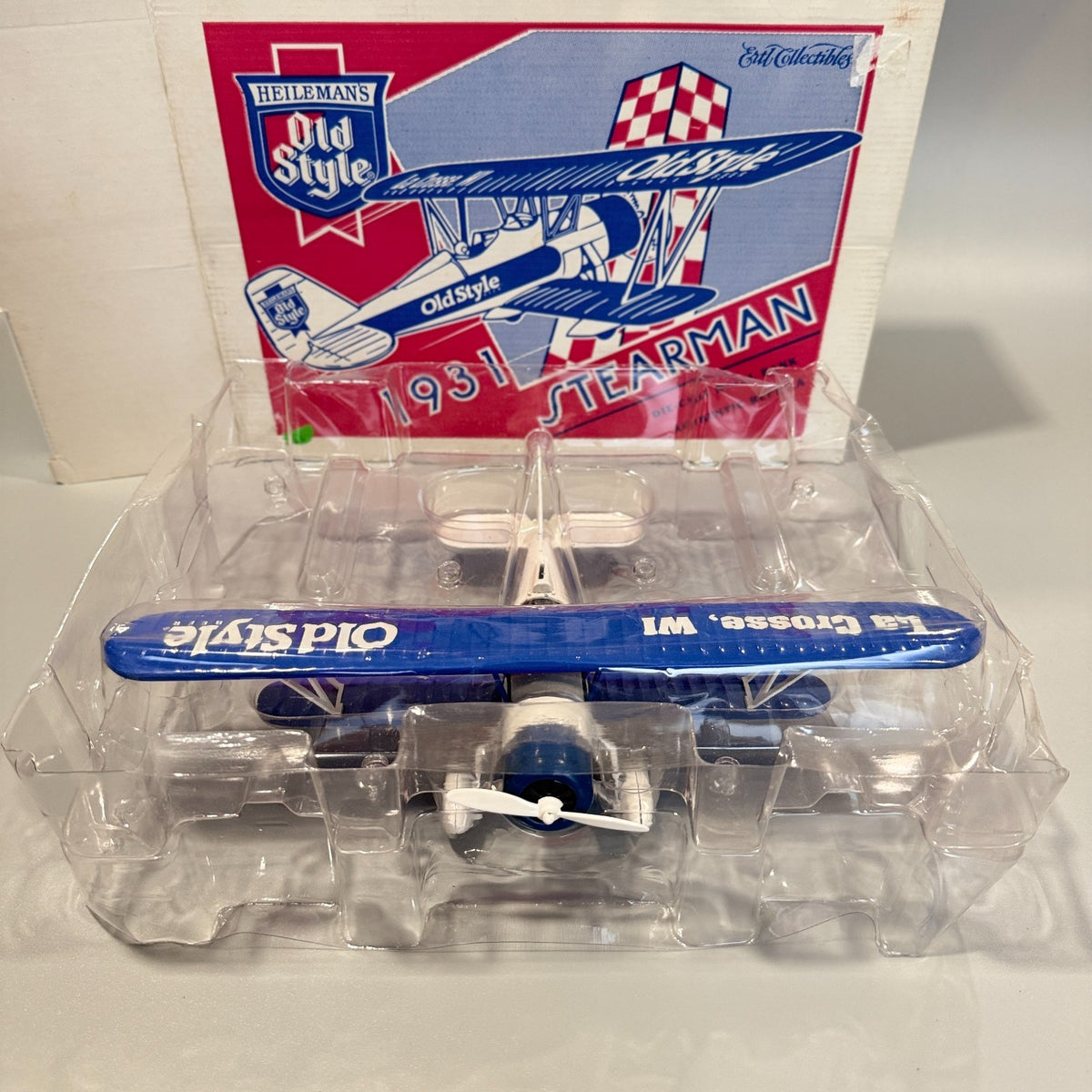 Ertl F579 Old Style Beer 1931 Stearman Biplane Diecast Metal Airplane Bank
