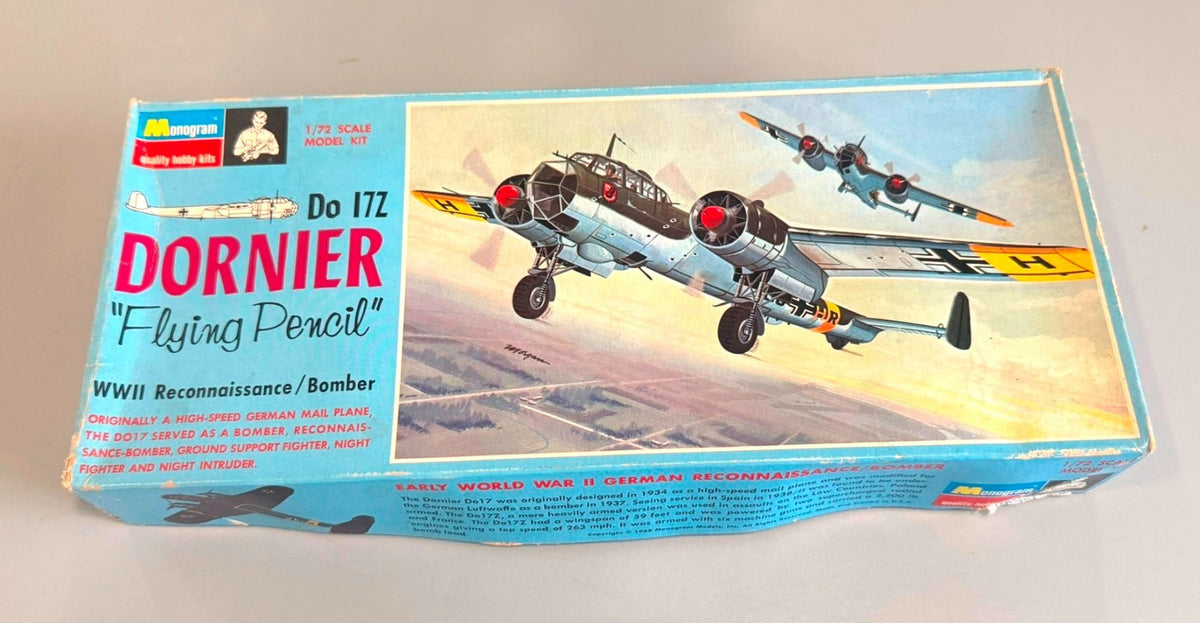 Monogram Dornier Do 17Z Flying Pencil 1/72 Scale Model Airplane Kit PA214