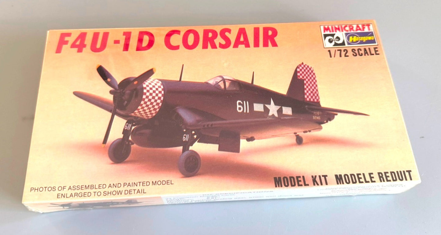 MINICRAFT Hasegawa 1178 F4U-1D Corsair 1/72 WWII Fighter Aircraft Model Kit