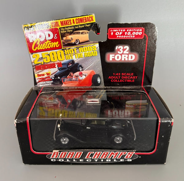 Road Champs 1932 Ford Rod & Custom Hot Rod 1:43 Diecast Limited 1 of 10,000