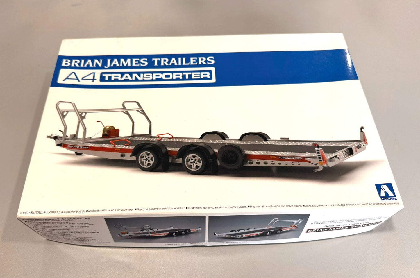 Aoshima Brian James Trailers A4 Transporter 1/24 Scale Plastic Model Kit 06280