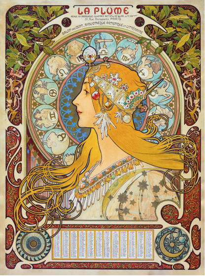 Puzzle Michele Wilson Zodiac HC by Alphonse Mucha 250 Pieces Wooden Puzzle - A1020-250