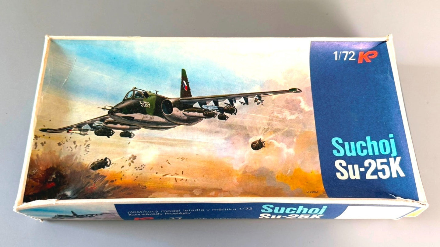KP Kovozavody Prostejov Suchoj Su-25K 1/72 Vintage Plastic Model Kit