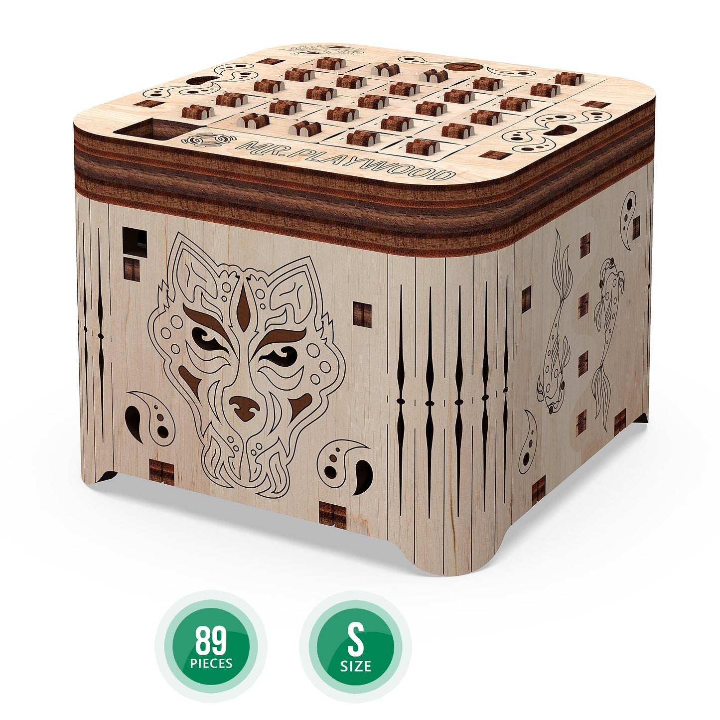 Mr.Playwood Casket Secret of Tiger Mechanical Wooden Model