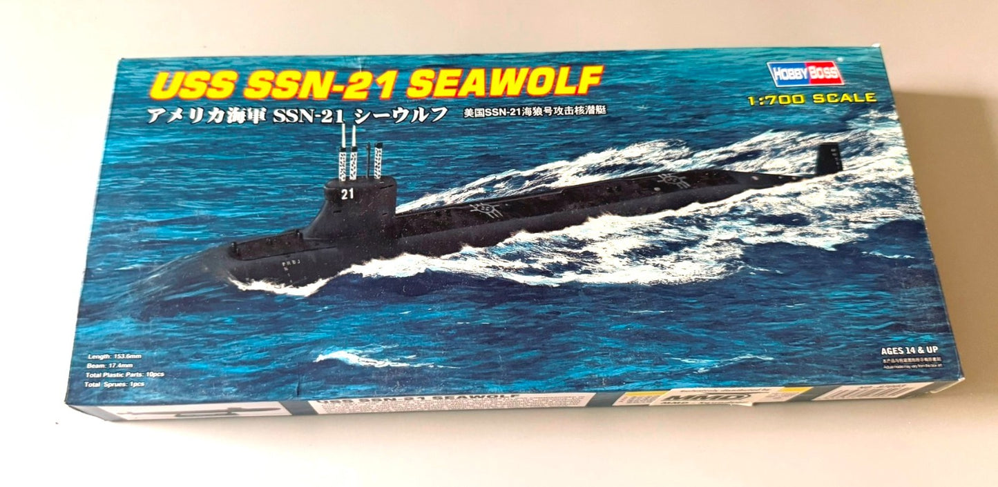 Hobby Boss 87003 USS Seawolf SSN-21 Nuclear Submarine 1/700 Model Kit