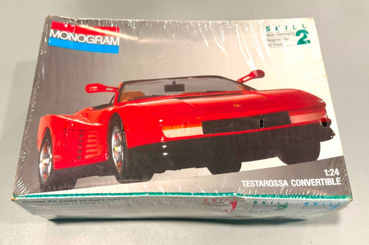 MONOGRAM. FERRARI TESTAROSSA CONVERTIBLE. 1/24. KIT No. 2782. SKILL LEVEL 2.