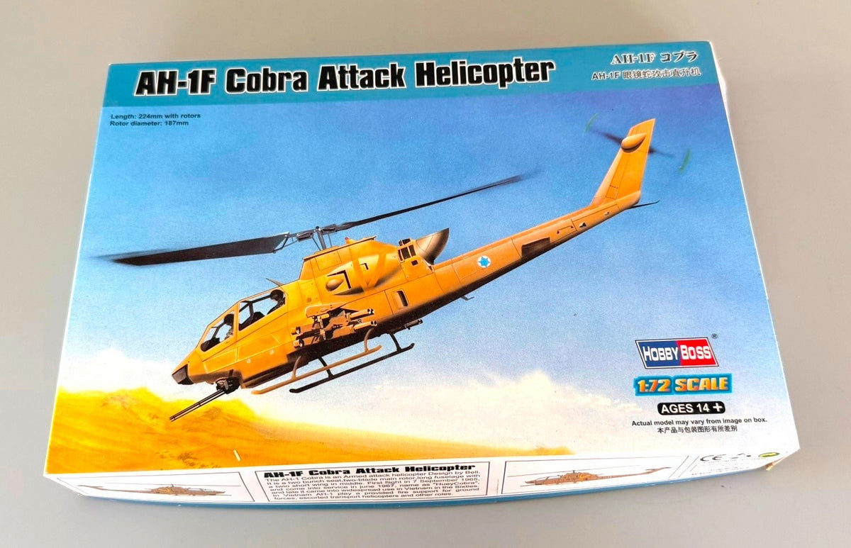 HobbyBoss AH-1F Cobra Attack Helicopter 1/72 Model Kit No. 87224