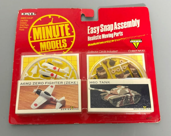 ERTL Minute Models Series 1 A6M2 Zero & M60 Tank – Sealed 1990