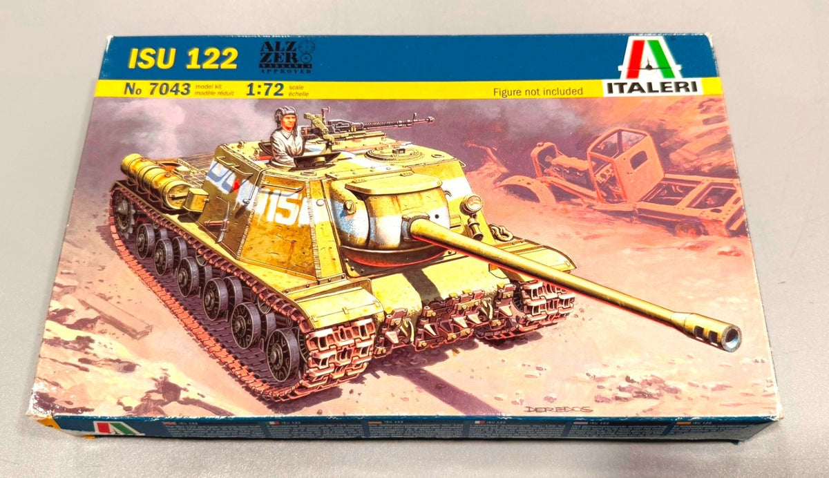 Italeri ISU-122 Soviet Self-Propelled Gun 1:72 Scale Model Kit  #7043