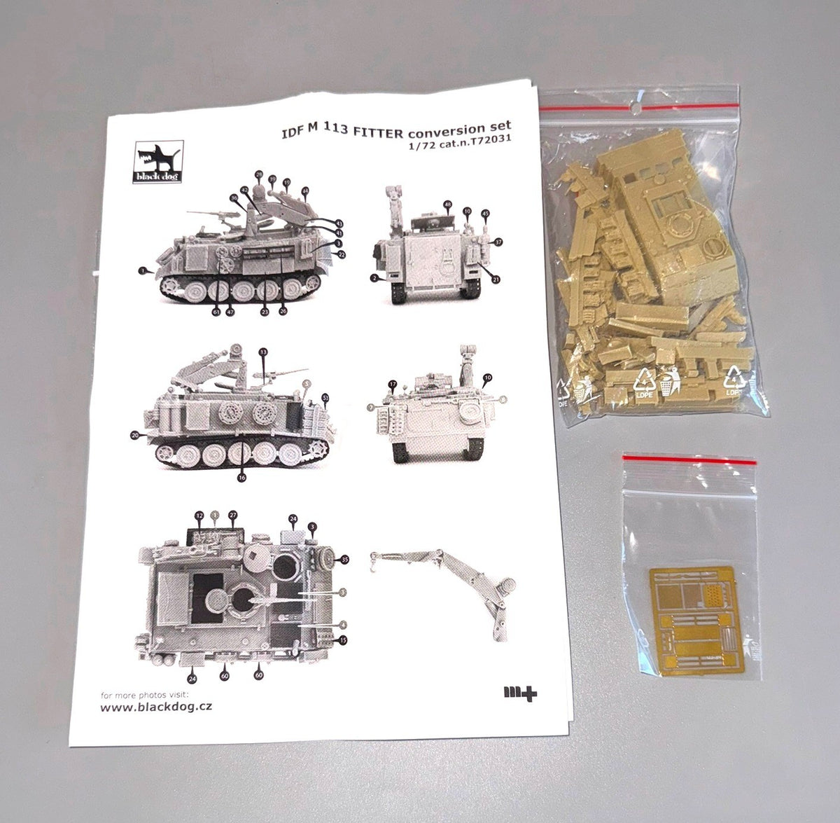 Black Dog 1/72 IDF M113 Fitter Conversion Set Resin Photo Etch T72031