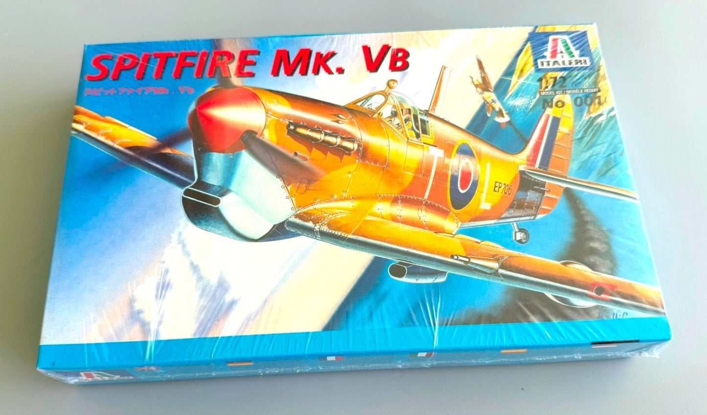 Italeri No 001 Supermarine Spitfire Mk VB 1/72 Aircraft Model Kit Sealed Vintage