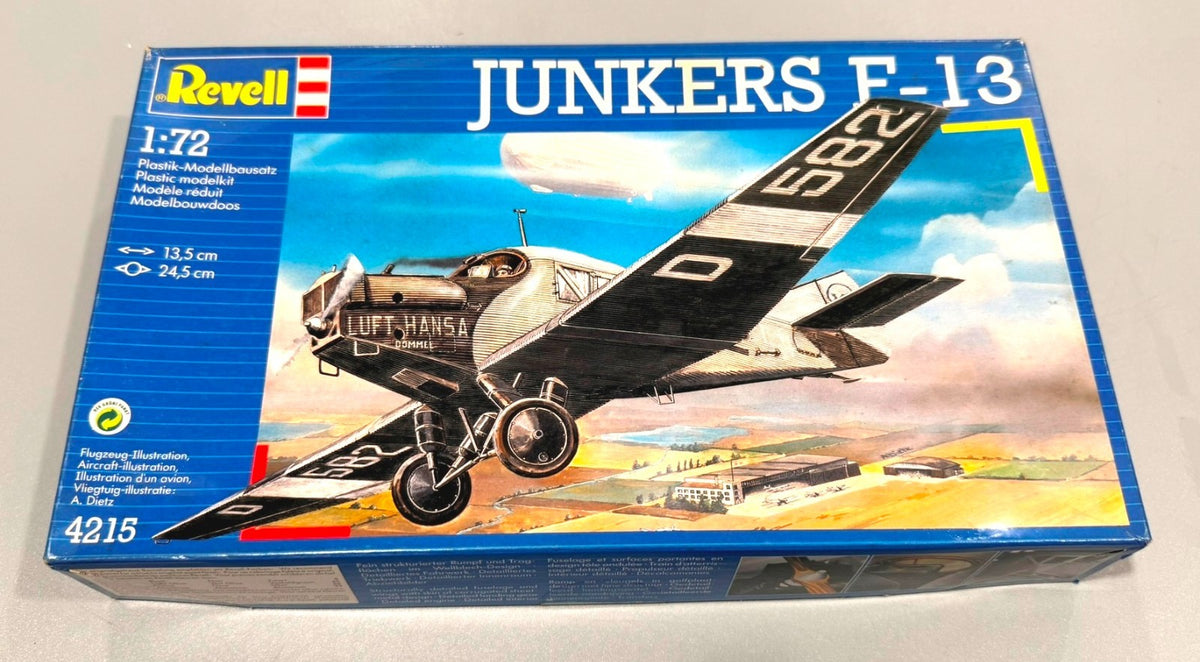 Revell Junkers F-13 – 1/72 Scale German Passenger Aircraft Model Kit 4215