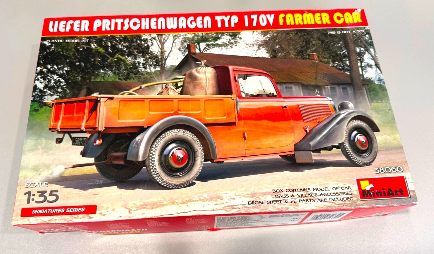 MINIART. LIEFER PRITSCHENWAGEN TYP 170V FARMER CAR. 1/35. PLASTIC MODEL KIT. KIT