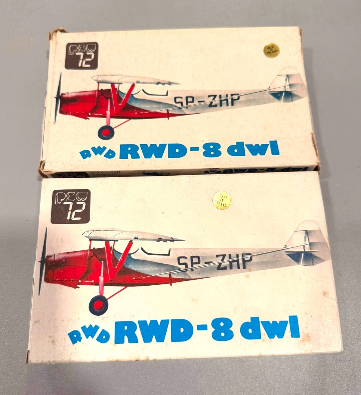 PZW 1/72 RWD-8 DWL Polish Trainer Aircraft Model Kits Lot of 2 Poland