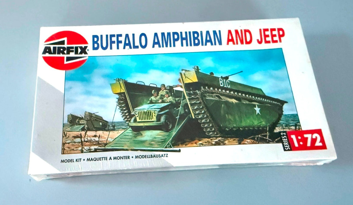 Airfix Buffalo Amphibian and Jeep 1/72 Scale Model Kit #02302