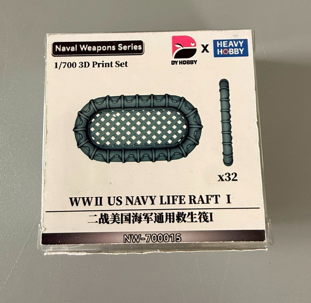 DY Hobby Heavy Hobby 1/700 WWII US Navy Life Raft I 3D Print Set NW-700015.