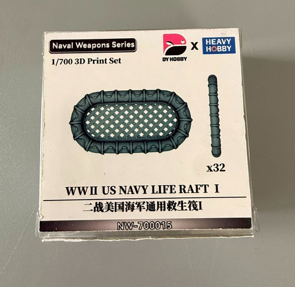 DY Hobby Heavy Hobby 1/700 WWII US Navy Life Raft I 3D Print Set NW-700015.