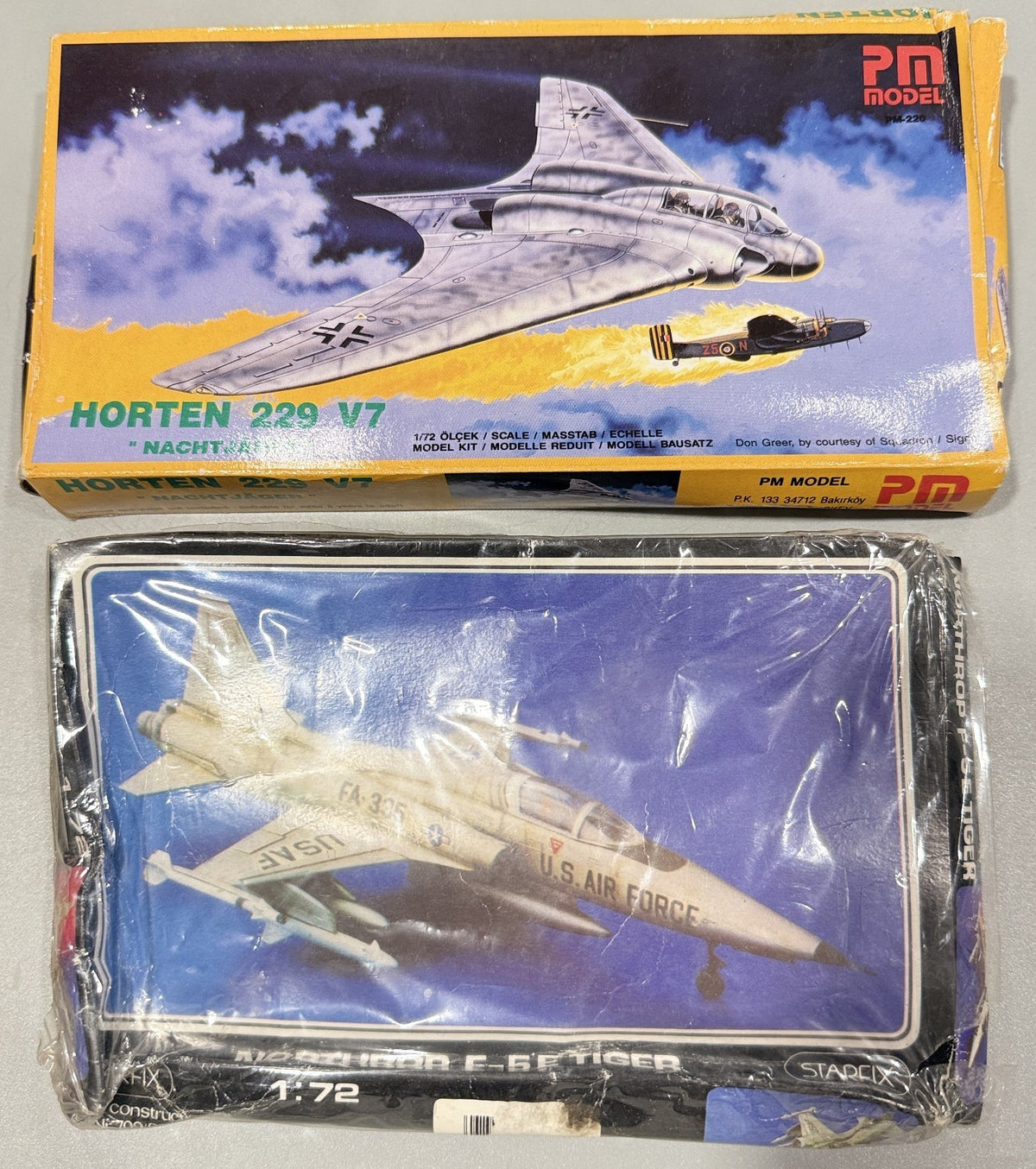 Starfix F-5E Tiger & PM Model Horten 229 V7 1:72 Scale Vintage Model Kits Lot