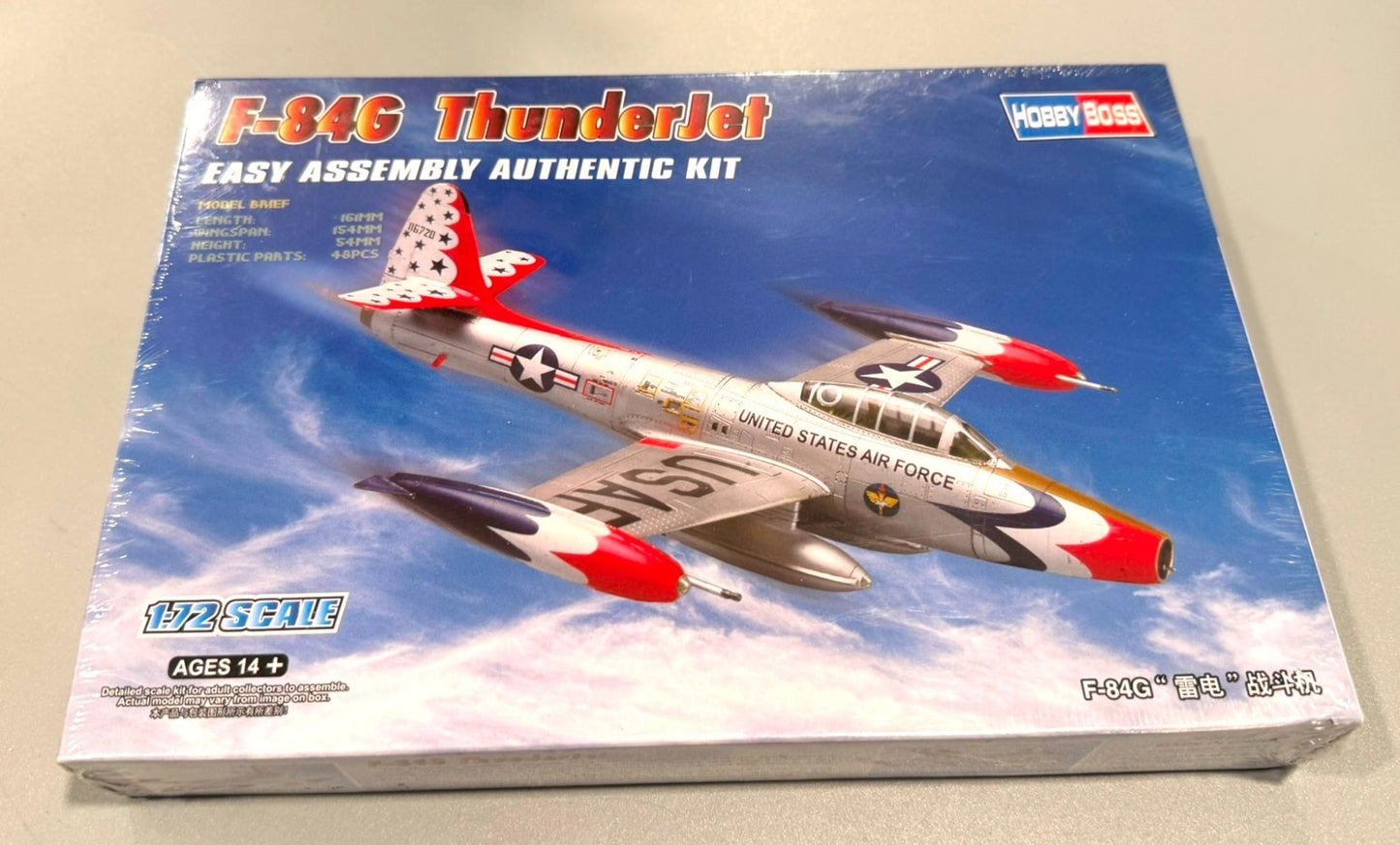 HOBBY BOSS. F-84G THUNDERJET. 1/72 SCALE. KIT. No. 80247.