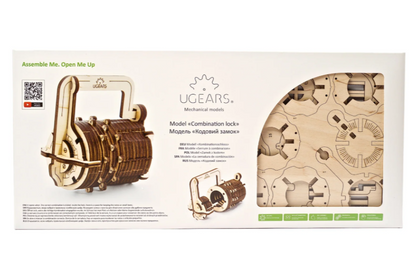 UGears Combination Lock Wooden 3D Puzzle, Model 70020