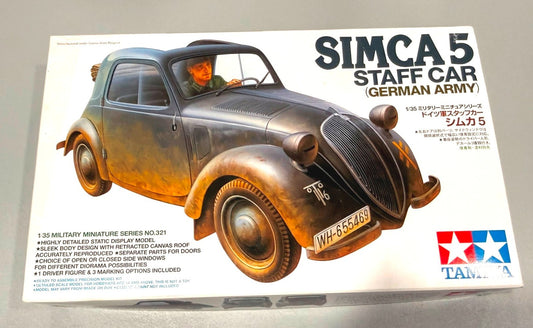 TAMIYA. SIMCA 5 STAFF CAR GERMAN ARMY. 1/35. MODEL KIT MM321.