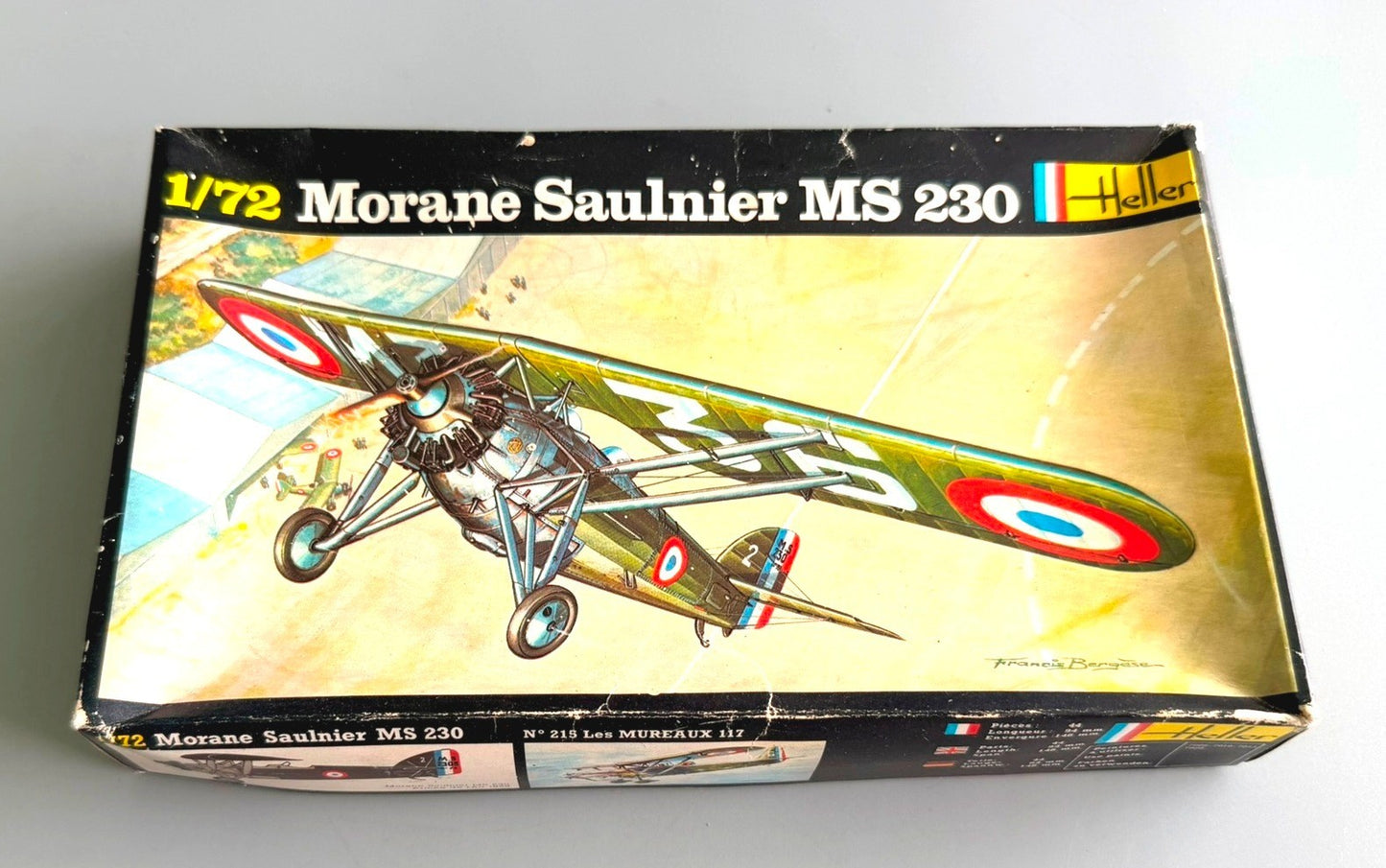 HELLER 217 Morane Saulnier MS 230 1/72 scale French Trainer Aircraft Model Kit